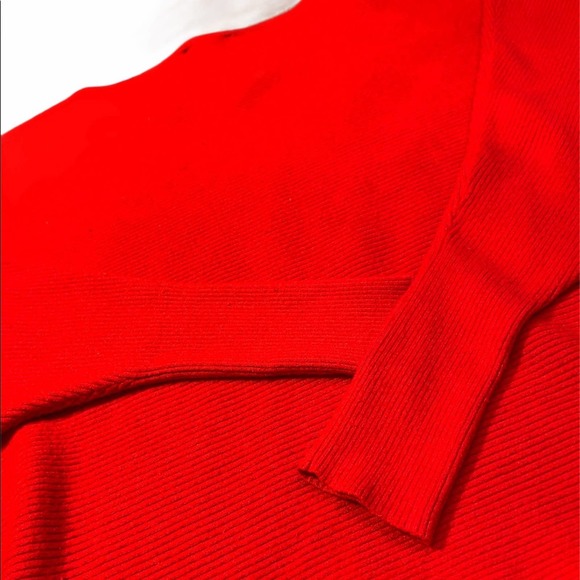 CHELSEA AND THEODORE Ribbed Festive Red Sweater L - Picture 5 of 5